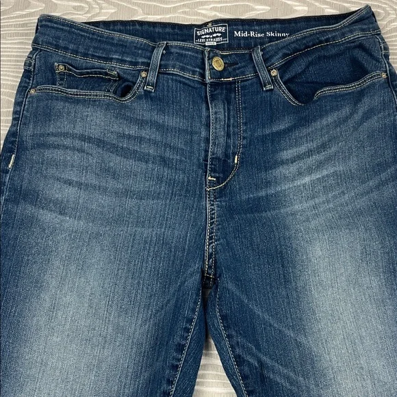Levi’s Strauss Signature Gold Mid-Rise Skinny Ladies Jeans 30w Pre Owned - Picture 3 of 12